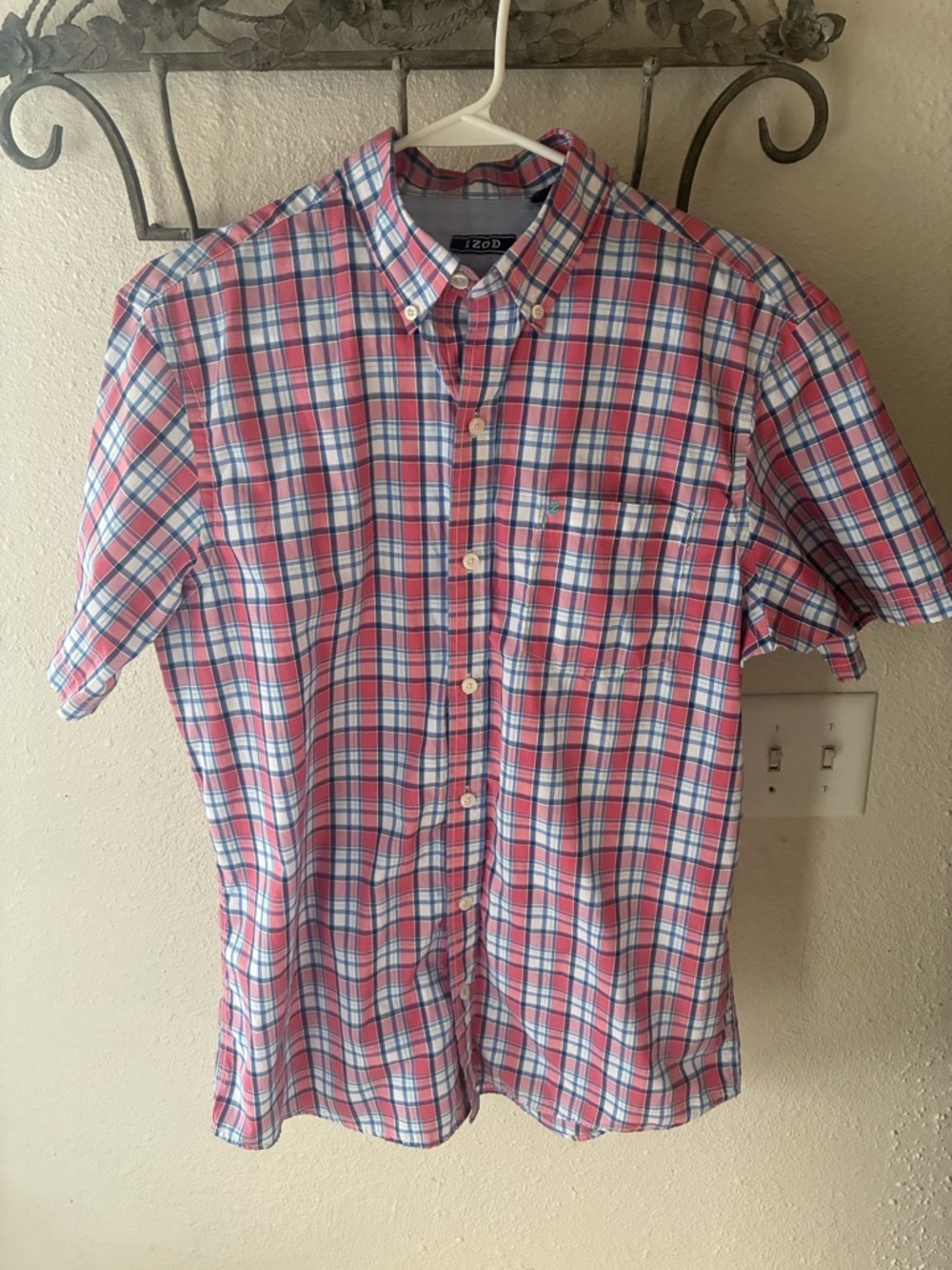 IZOD Button Down Plaid Shirt